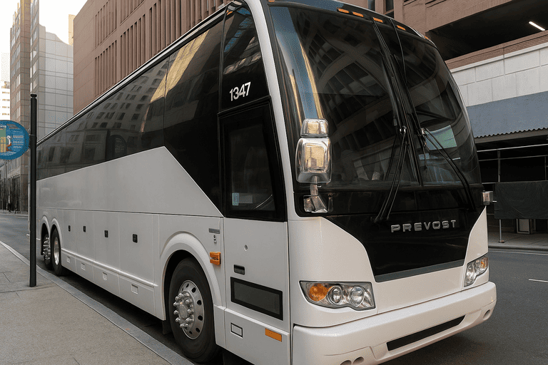 a Doral Minibus Company coach bus