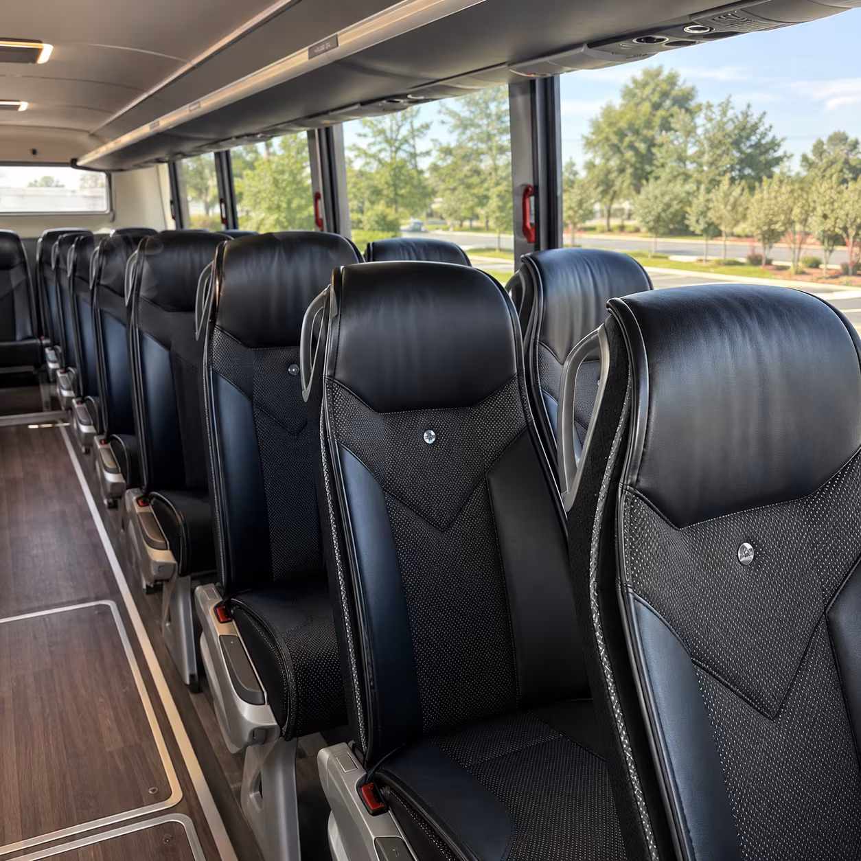 doral 45 passenger charter bus interior
