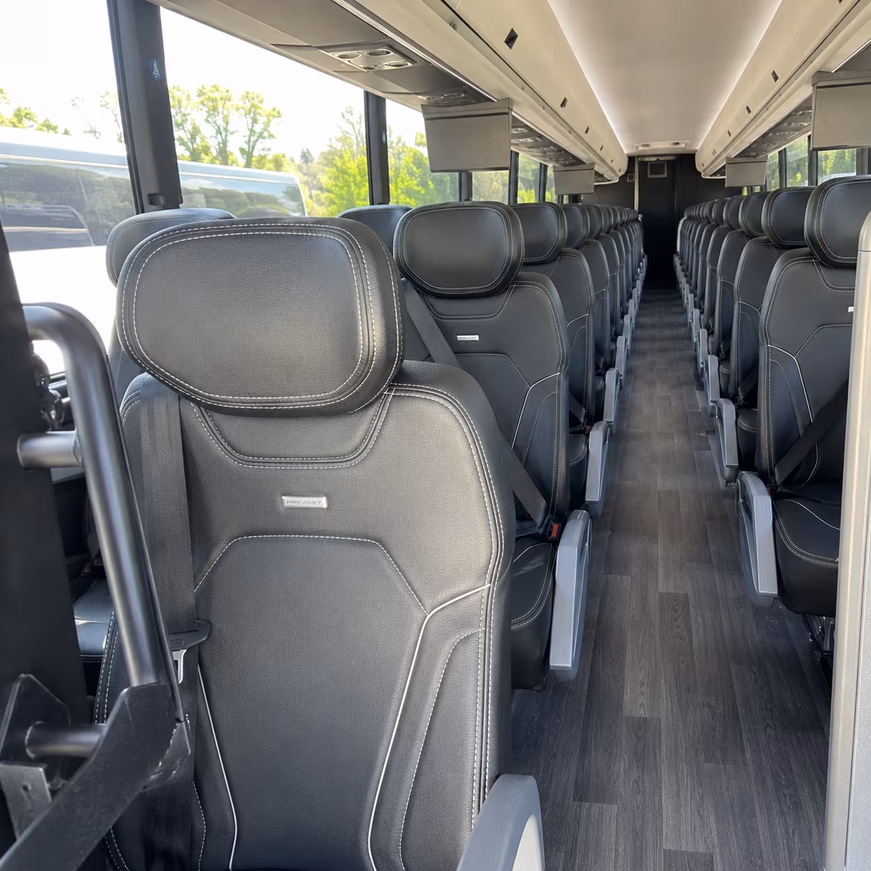 doral 47 passenger charter bus interior