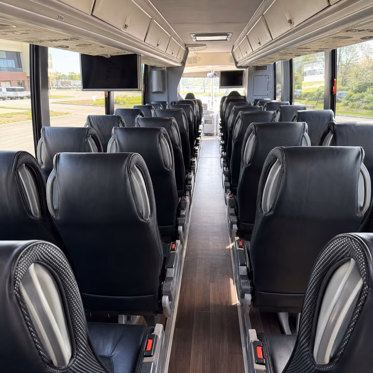 doral 56 passenger charter bus inside